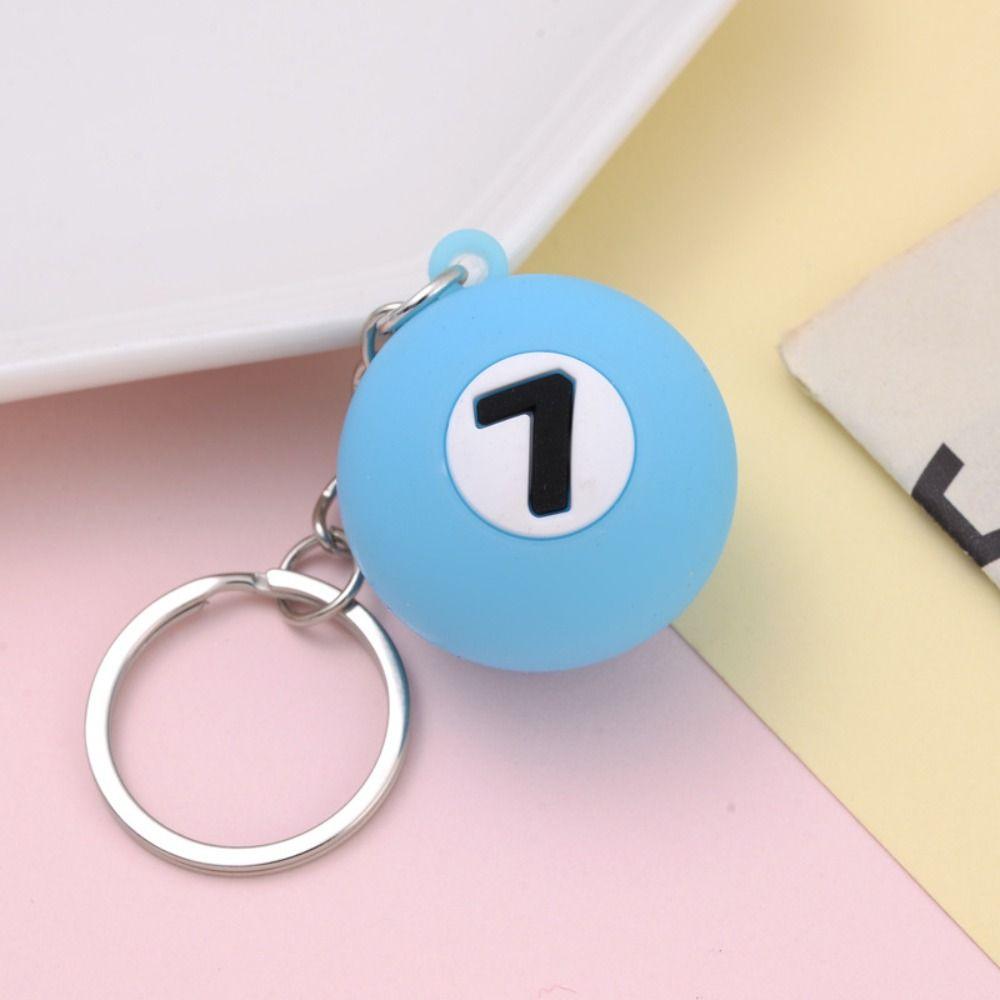 Durable Billiards Keychain Wear-resistant Pendant High Quality Number Beads