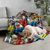 Retro Comic Spider-Man Flannel Blanket Soft Warm Fluffy Lightweight Throw Sofa Couch Bed Cover Nap Shawl Teens Man Cave Decor