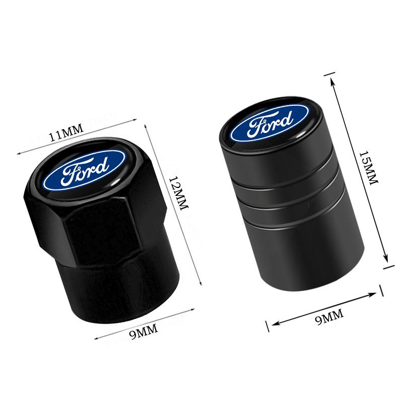 XXUI3 4Pcs/Set Car Wheel Tire Valve Caps Metal Stem Cover For Ford Escape Kuga Mondeo Ecosport Fiesta Focus 2 3 MK1 MK2 Fusion Ranger