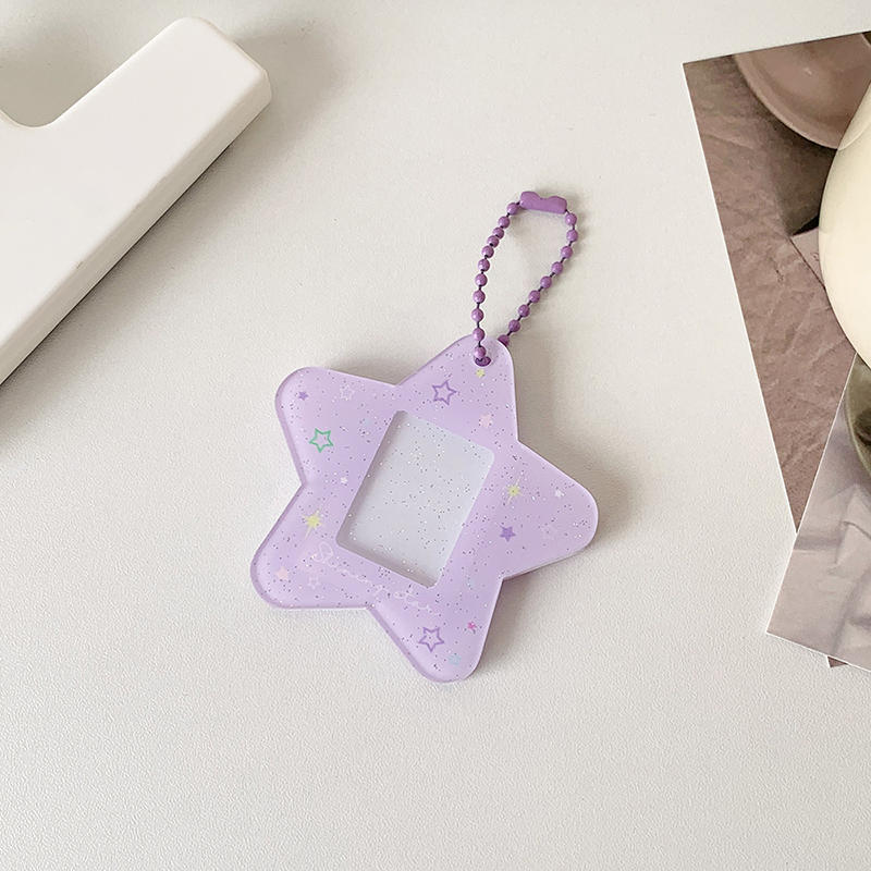 Модный жесткий держатель для карт, простая пятиконечная звезда, студенческий однодюймовый удостоверение личности, декоративный брелок с подвеской