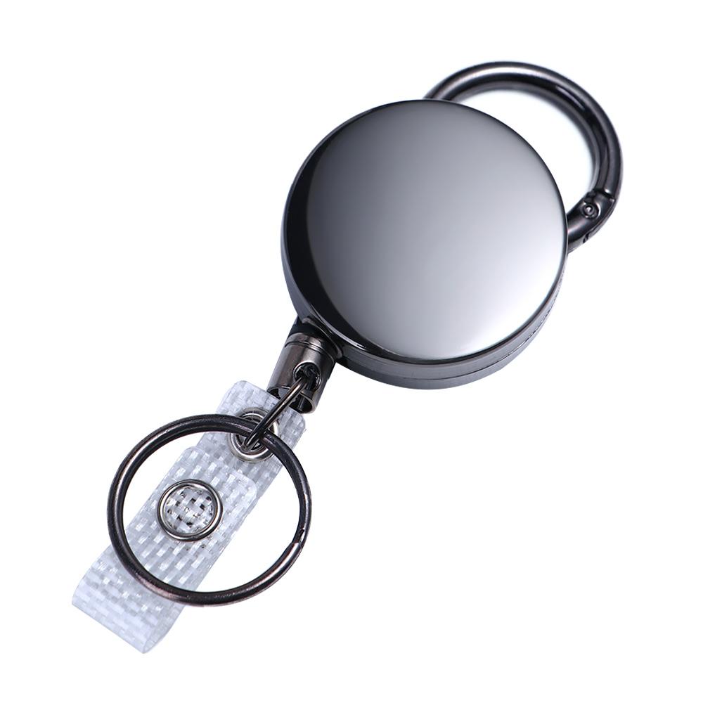 Wire Rope with Belt Clip Retractable Badge Reels ID Card Badge Holder Key Chain Ring Pull Keyring