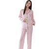 [V world] 1011 new pajamas women's spring and autumn lapel cardigan long-sleeved fashion high-end sweet loungewear