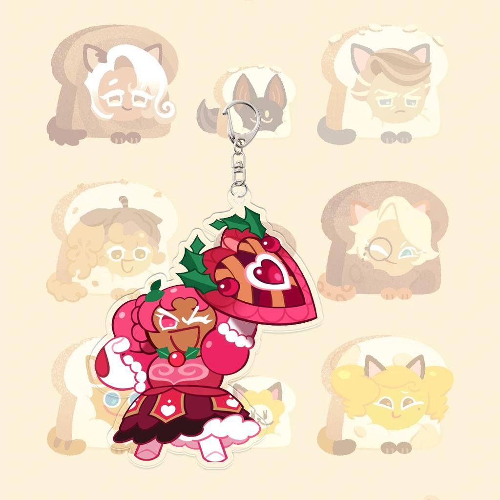 Cookie Run Kingdom Подвеска для украшения Кавайная игровая фигурка Студенческий мультяшный брелок Клетка Летняя Q-версия Аниме-девушка Праздничный подарок
