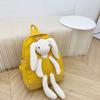 Cute Bunny Design Preschool Backpack Durable Soft Canvas Schoolbag For Kids Unisex