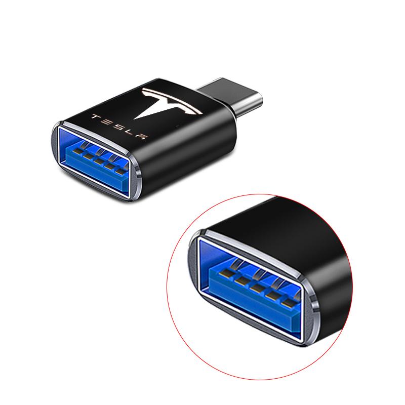 1 шт. Автомобильный кабель USB Type-C Конвертер Адаптер для зарядки Автоаксессуары для Tesla Model S Model X Model Y Model 3 Roadster SpaceX Аксессуар