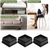 4/6/8Pcs 1/2-Inch Square Furniture Riser Heavy Duty Bed Riser Adjustable Stackable Anti-slip Table Desk Couch Chair