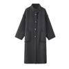 New Double-sided Wool Coat for Women, Winter Design, Stand-up Collar, Loose Slimming Woolen Coat