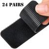 12/24pairs Heavy-Duty Double Sided Adhesive Mounting Strips Interlocking Tape Reusable Sticky Back Tape for Hanging Organizing