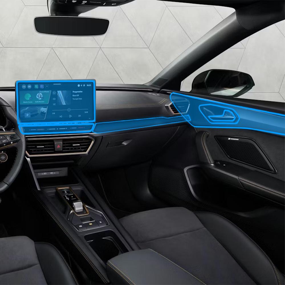 Защитная пленка из ТПУ для автомобиля, противоцарапающая накладка для Cupra Leon 2026-2026, прозрачная пленка для внутренней отделки автомобиля, автоаксессуары