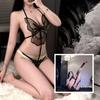Sex underwear passion temptation mood butterfly hollow free sexy three-point perspective robe
