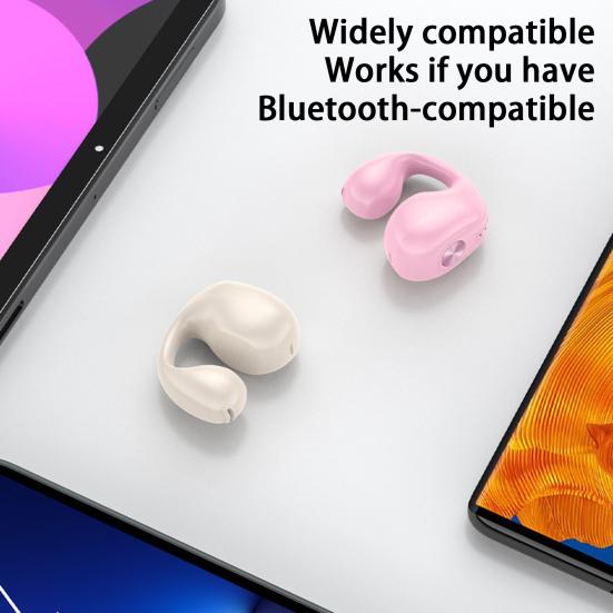 Wireless Earphone IPX7 Connection Noise Reduction Waterproof Rapid Touch Control Ear Clip Type