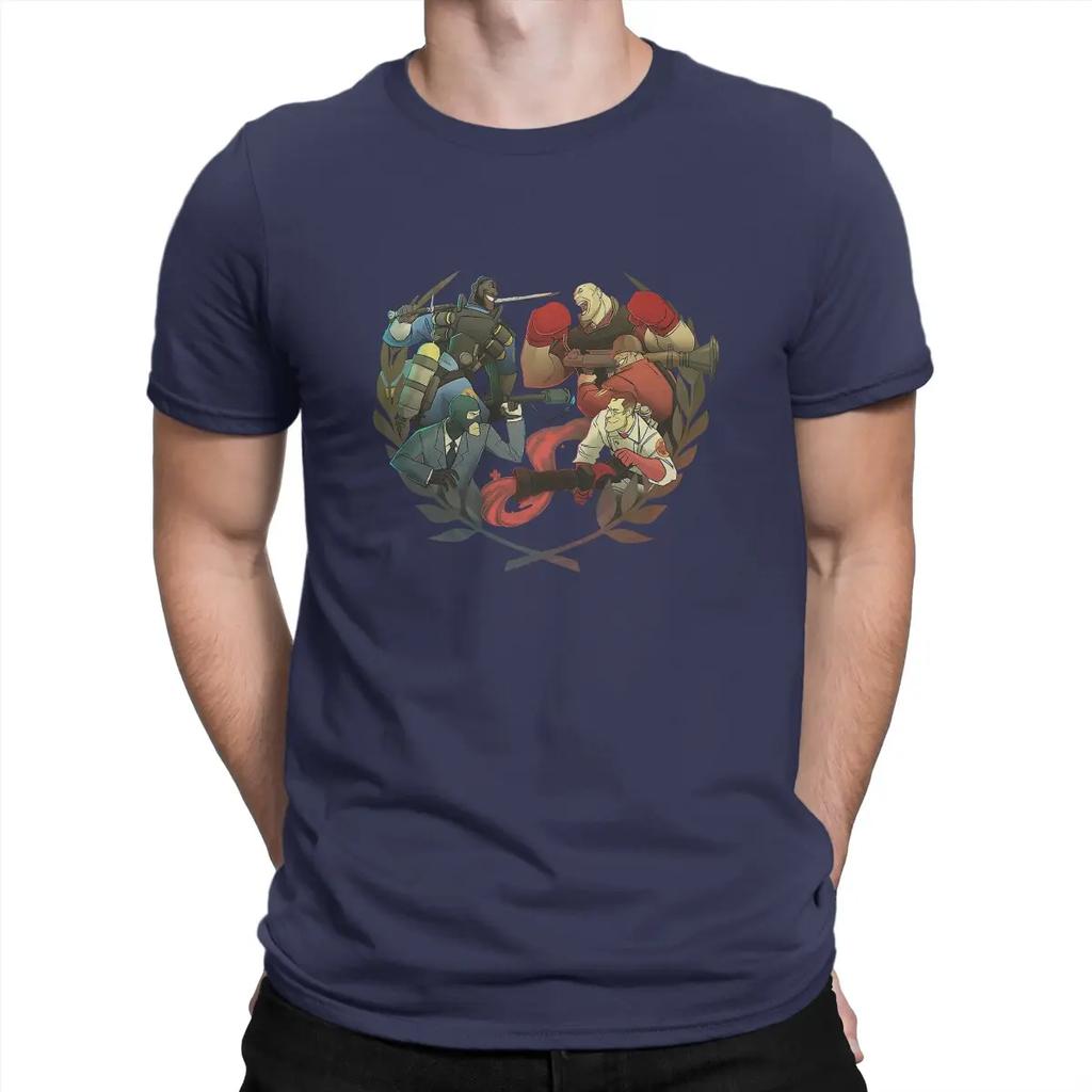 Футболка Battle Man Team Fortress Игровая с круглым вырезом Топы 100% Хлопок Футболка Смешной Топ Высокое Качество Подарки на День Рождения