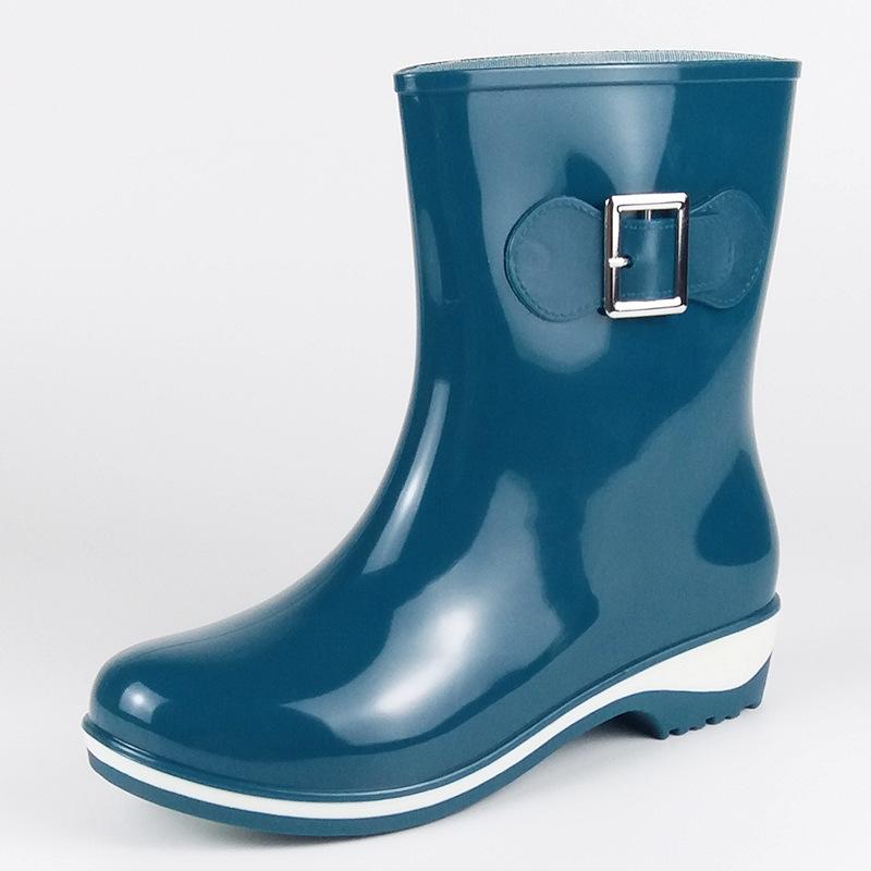 Модные зимние летние резиновые сапоги для женщин, нескользящие теплые сапоги, ботильоны на танкетке, платформе, резиновые сапоги 896