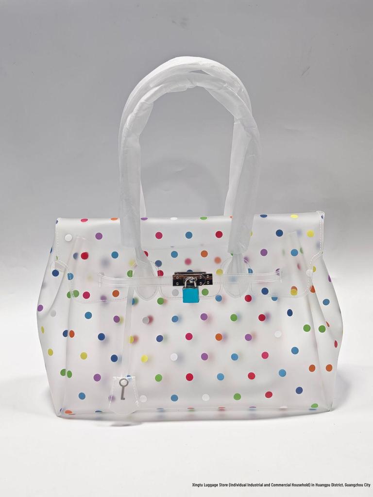 Korean Style Women's Large Capacity Waterproof TPU Shoulder Tote Bag