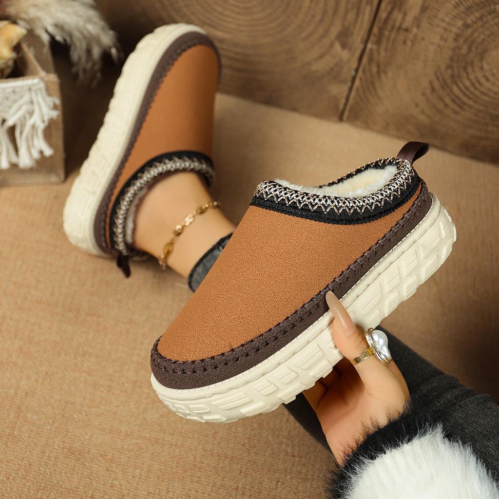 Fashion Plush Winter Shoes Ladies Home Elegant Casual Footwear Large Size Platform Fluffy Slippers Women/men House Flats Fashion Boots