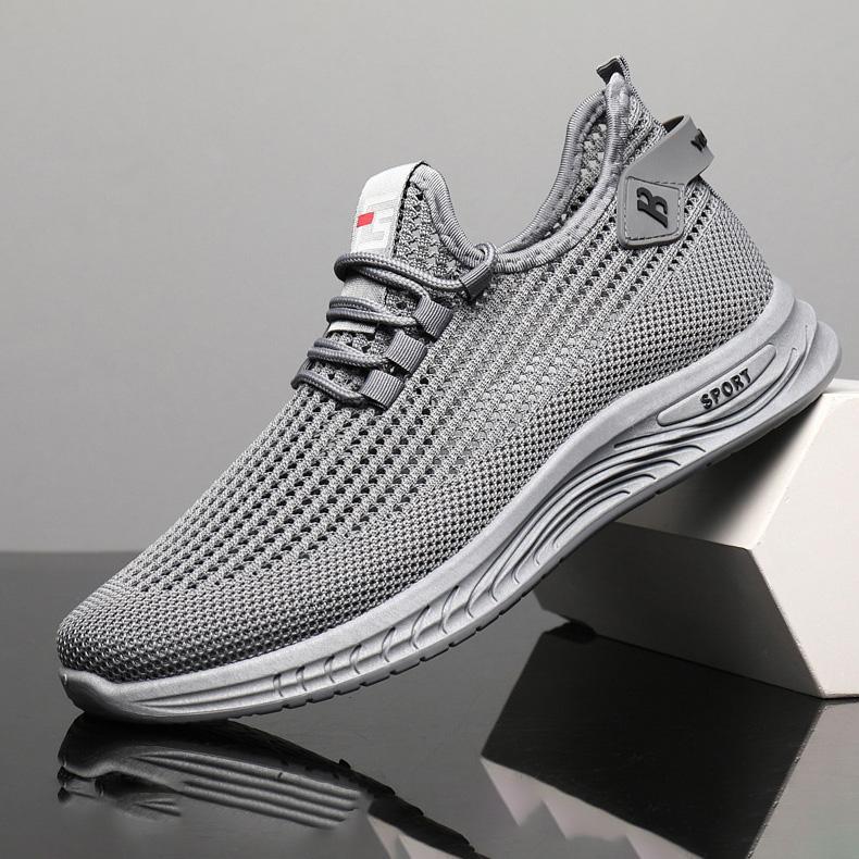 Мужская спортивная обувь Flyknit, повседневная сетчатая дышащая обувь, кроссовки на шнуровке, кроссовки для бега, размеры 39-44