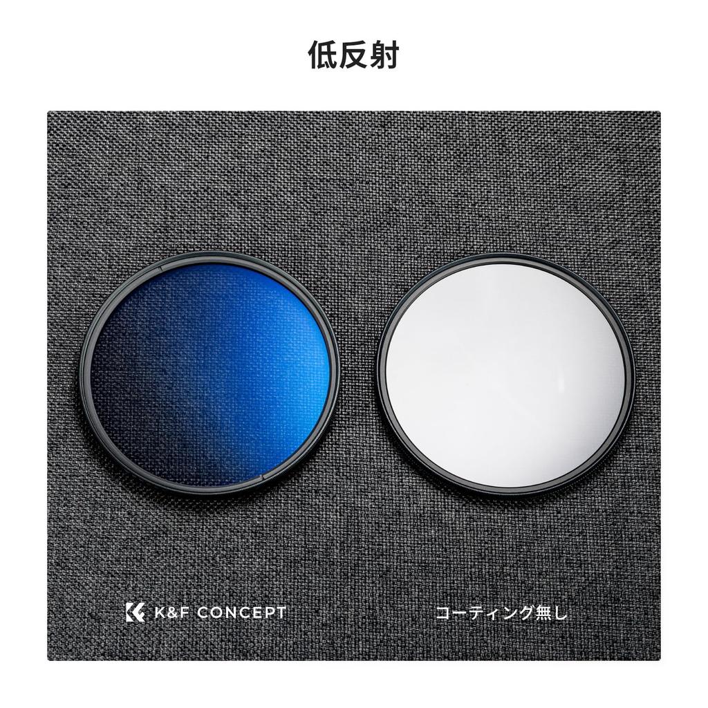Concept 46mm PL Filter with Lens Cap for Reflection High Thin Circular Polarizing CPL Includes 1 Cleaning Cloth K&F Reduction, Transmission, Frame,