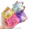 Прозрачная сенсорная игрушка-антистресс в виде кубика льда - Мягкая сжимаемая и растягиваемая игрушка для снятия стресса для взрослых и детей, случайный цвет, 1 упаковка