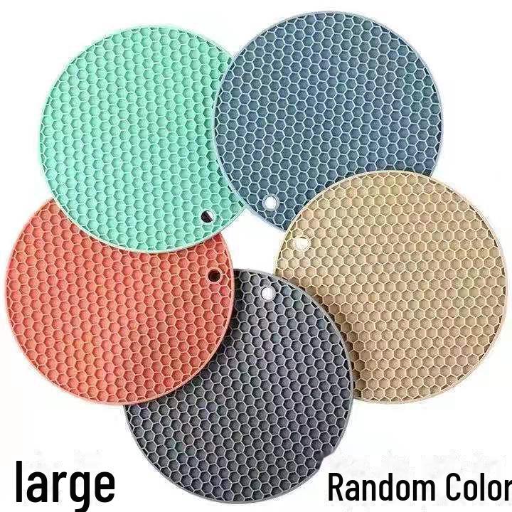 Утолщенная силиконовая сотовая круглая изоляционная подставка для защиты от тепла и противоскольжения