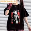 Japanese Anime Cartoon Funny Fashioin WoUnisex T-shirt Print Ladies T-shirt Casual Basis O-collar Black Shirt Short Sleeve Tshirt