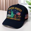 Мужские Женские Бейсболки Кепка к 250-летию США Регулируемая Ретро Кепка с Стиркой Кепка-тракер в честь 250-летия США