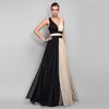 Women Wedding Bride Bridesmaids Elegant Sleeveless Patchwork V Neck Maxi Long Dress Party Ball Gown