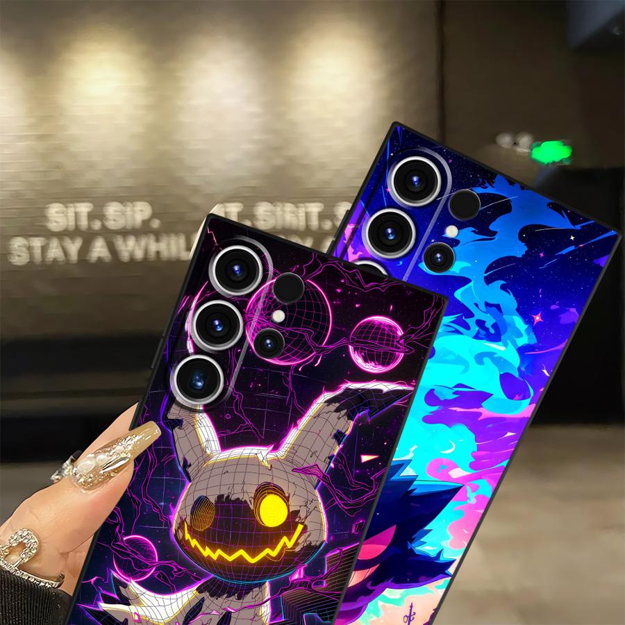 Крутой чехол Gengar Pokemon для Samsung Galaxy S26 S21 FE Note 20 Ultra 8 9 10 S25 Ultra S24 Plus S20 S23 S10 S9 Funda Чехол для телефона