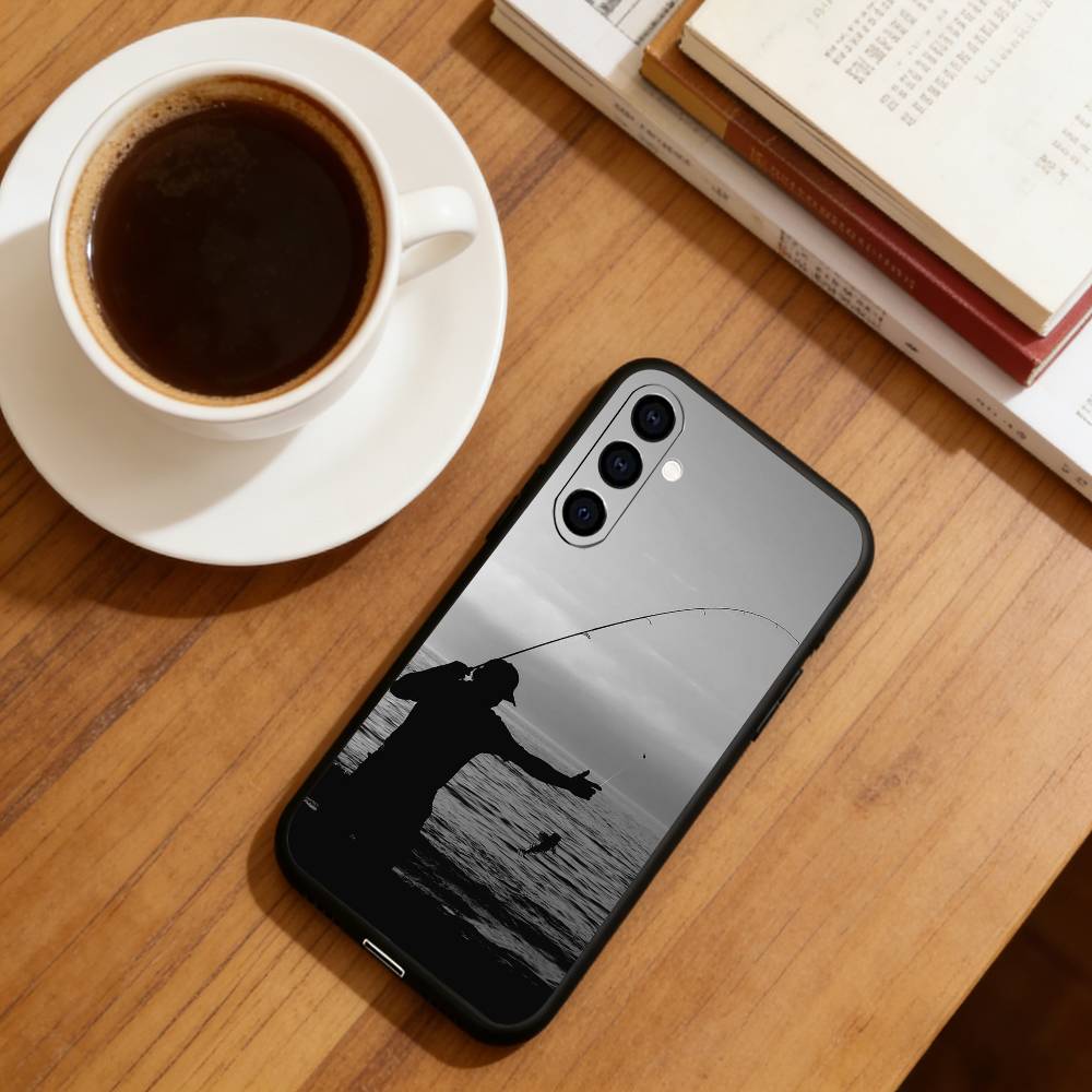 F-Fishing enthusiast Phone Case For Samsung Galaxy A73,A72,A71,A70,A53,A52,A51,Others Soft Black Cover