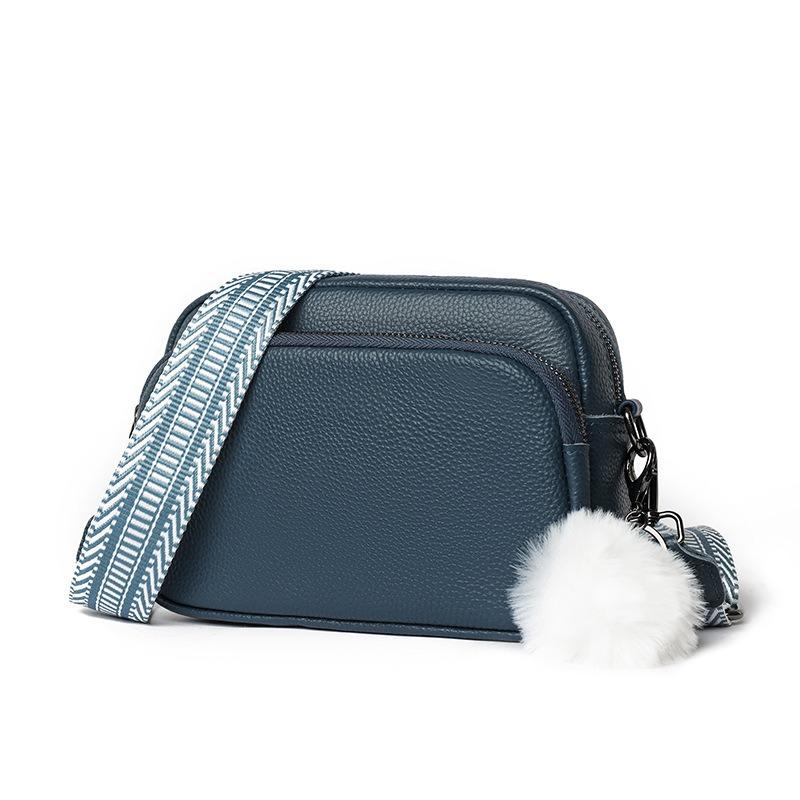 New women's bag first layer cowhide messenger bag niche shoulder bag fashion women's bag high-end leather small square bag