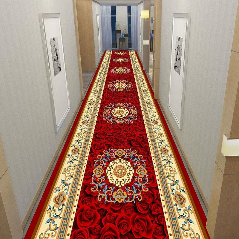 Скандинавский Абстрактный Длинный Ковер для Коридора Противоскользящий Коврик-Дорожка для Холла Диван Прикроватный Коврик для Комнаты Украшение Праздничный Проход
