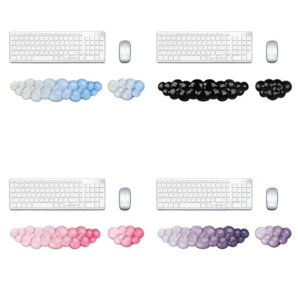 Transparent Keyboard Wrist Rest Cloud Shape Wrist Pad Portable Silicone Wrist Support  Work