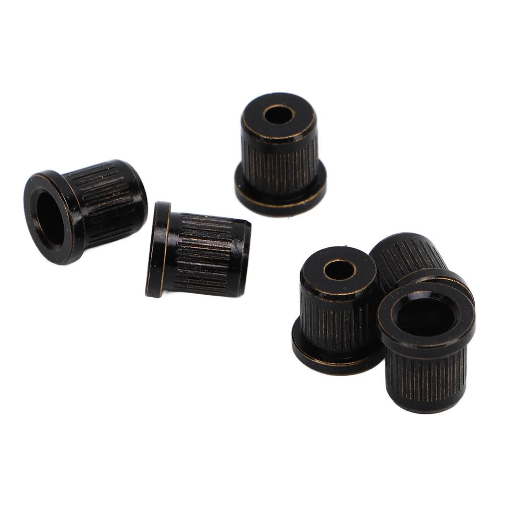 6 шт. Струнные наконечники для гитары сквозь корпус латунь памятное издание для электрогитар черные