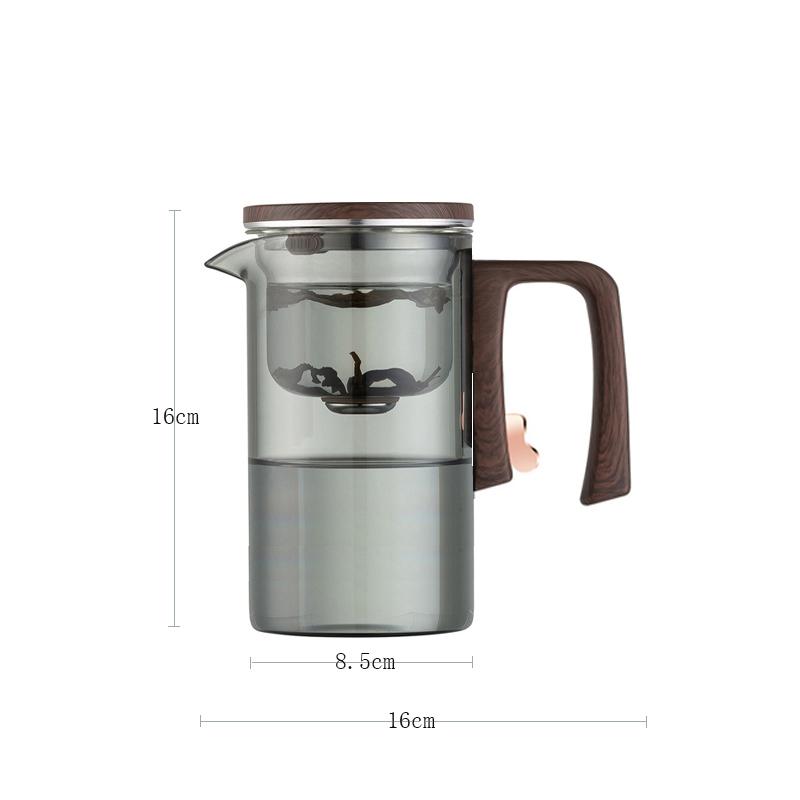 Fashion New Water Separation Inner Container Teapot One Click Magnetic Switch Tea Separation Filtration Glass Tea Pot