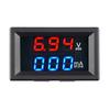 DC 100V 1A Voltmeter Ammeter Blue+Red Display Dual Digital Volt Meter Gauge Adjustable Dual-display Digital Voltmeter Black