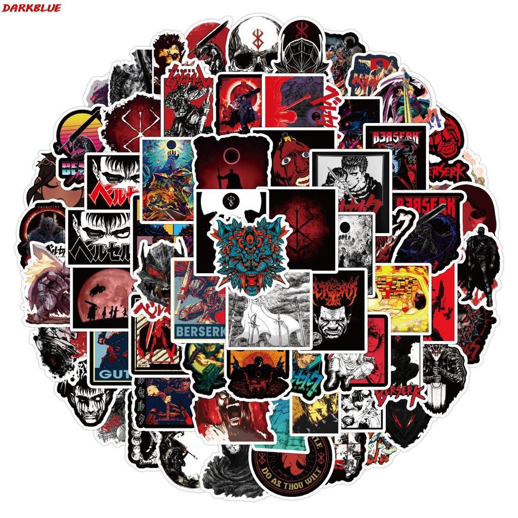 50/100 шт., водонепроницаемые наклейки из ПВХ в стиле милитари аниме BERSERK для DIY, водонепроницаемая наклейка, детская игрушка, телефон, багаж, ноутбук, Guiter