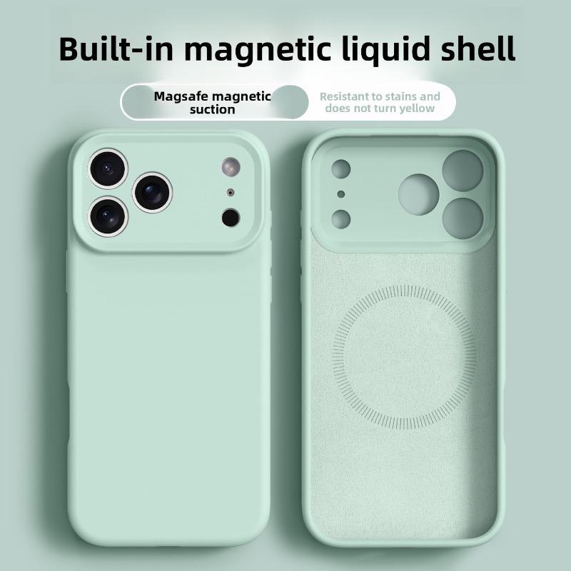 al Liquid Silicone Magnetic Phone Case For For Iphone 17 16 1 14 13 12 Pro Max Plus 17 Air For Soft Protection Cover