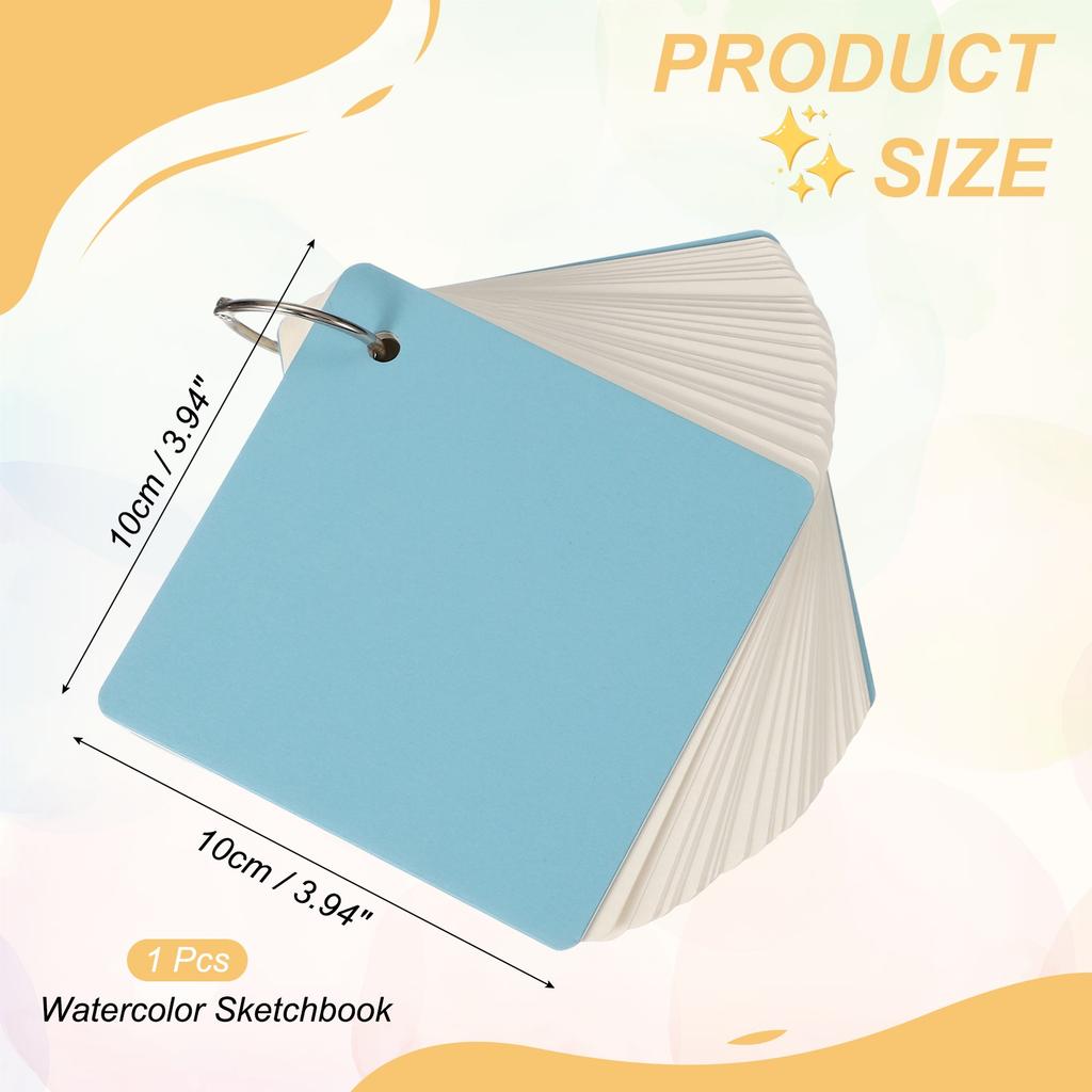 1/2Pcs Loose Leaf Hardcover Pocket Watercolor Sketchbook 230GSM Blank Travel Journal Sketch Book for Writing Drawing Painting