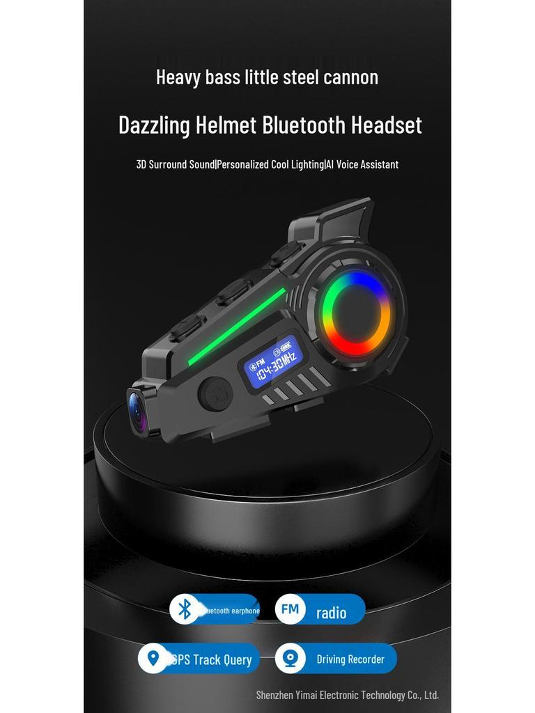 K19 Bluetooth Motorcycle Helmet with Dash Cam, HD Camera, FM Radio, and GPS Tracking