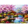 Diamond Embroidery Spring Scenery & Bridge Full Round Drill Diamond Painting Cross Stitch Picture