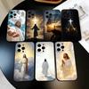 Святой И-Иисус Х-Христос JC Чехол для телефона для iPhone 17, 16, 15, 14, 13, 12, 11 Plus, Pro Max, Другие Мягкий Черный Чехол
