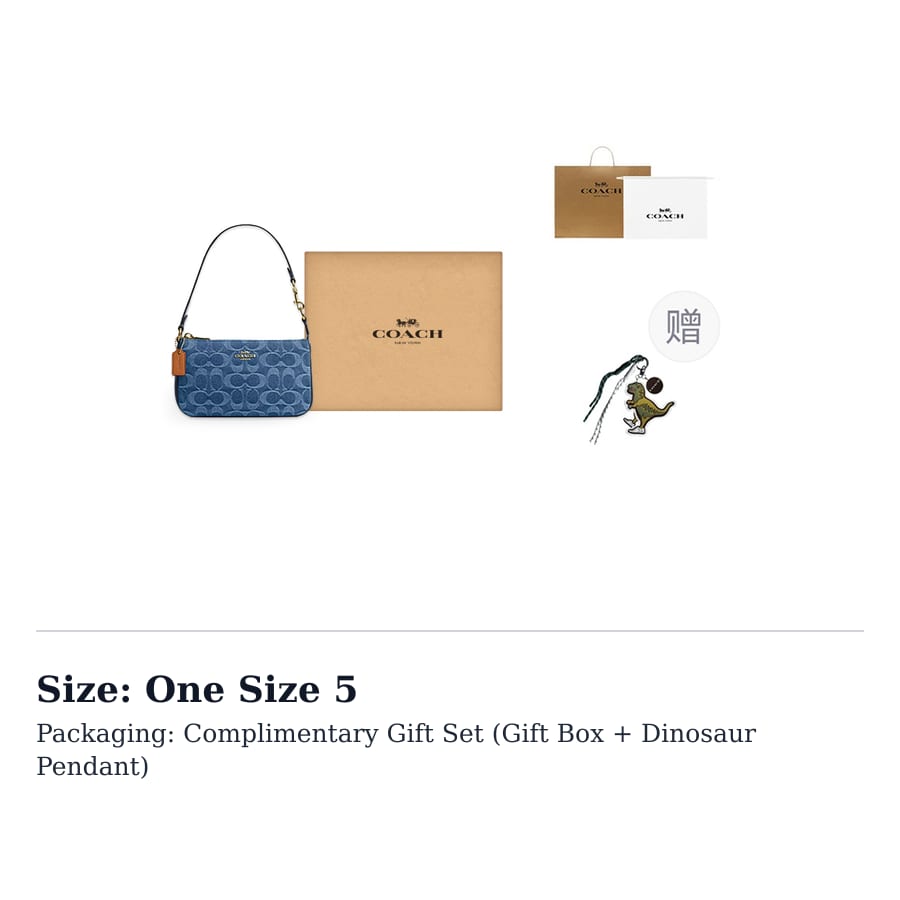 COACH Nolita Denim With Smooth Leather Shoulder Bag Small Women's Marine Blue CDE31-IMTYV