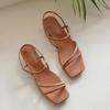 2025 New Summer Sexy Open Toe Female Sandals Feet Bare Straps Shoes Rubber Soles Low Heel Women Sandalias Zapatos De Mujer