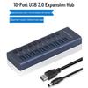 10-портовый USB 3.0 концентратор с независимыми переключателями и док-станция с высоким током