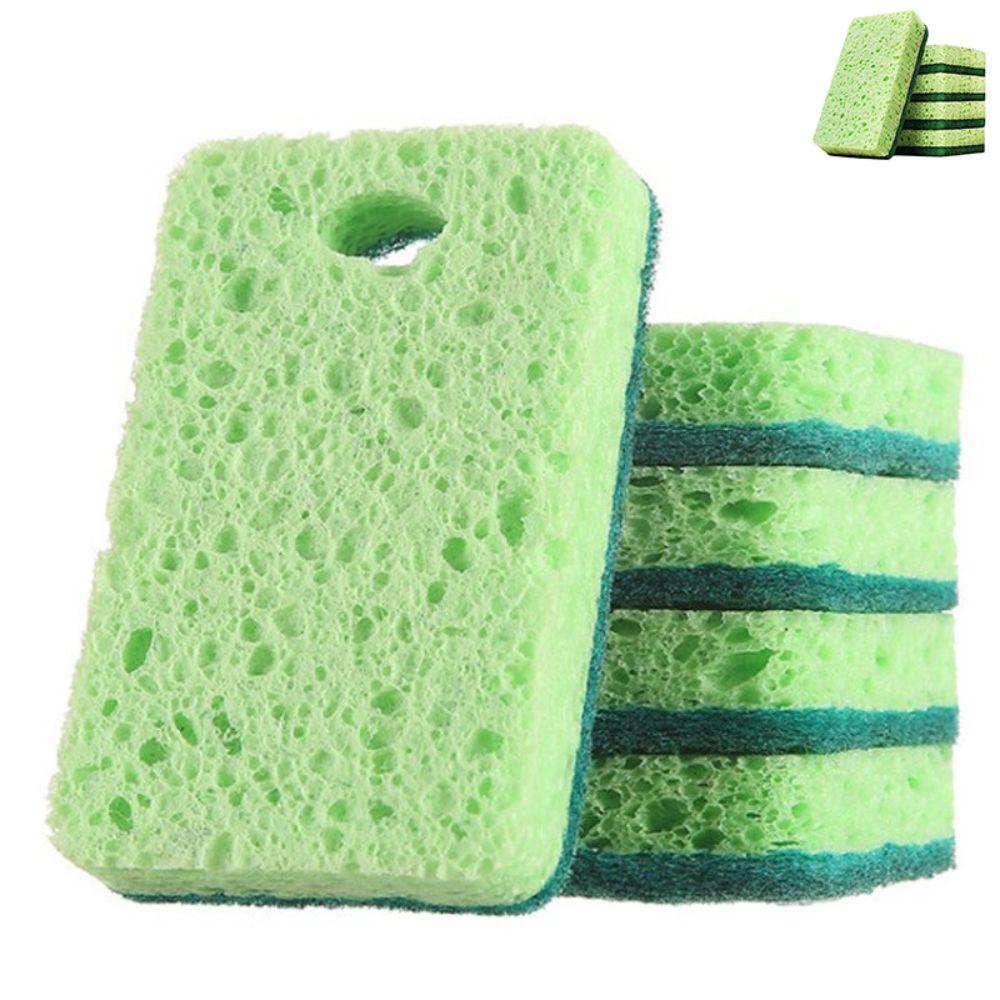 5Pcs Double-Side Cleaning Sponge Absorbing Descaling Cleaning Rub Kitchen Sink Cleaning
