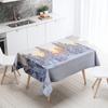 Зимняя снежная скатерть, красивая, необрастающая, водонепроницаемая, прямоугольная, кухонный стол, украшение для дома
