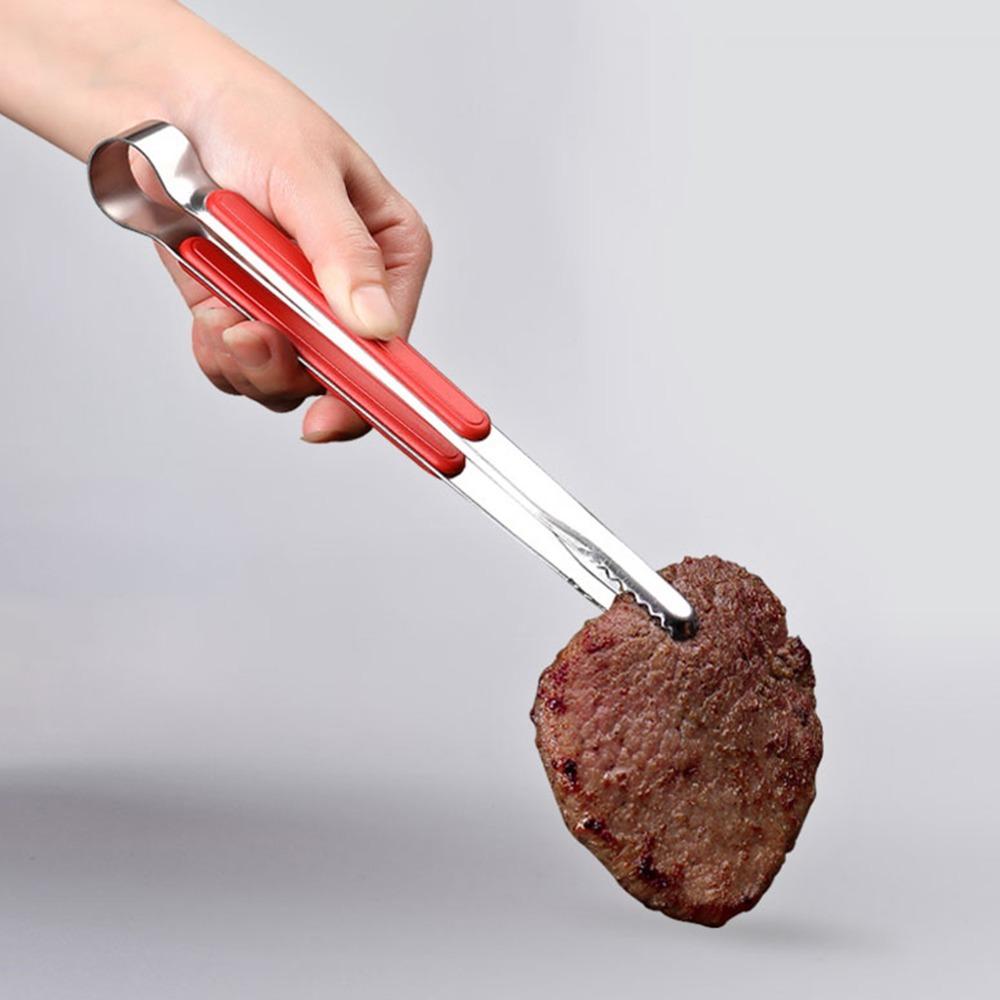 Serrated Tips Kitchen Tongs Raised Grip Grill Tongs Durable Serving Tongs Barbecue Grilling
