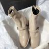 Модные эластичные ботинки Женские замшевые короткие ботильоны Женские Весенне-осенние элегантные ботинки Эластичные Облегающие Комбинированные цвета Массивный каблук Ботинки 40