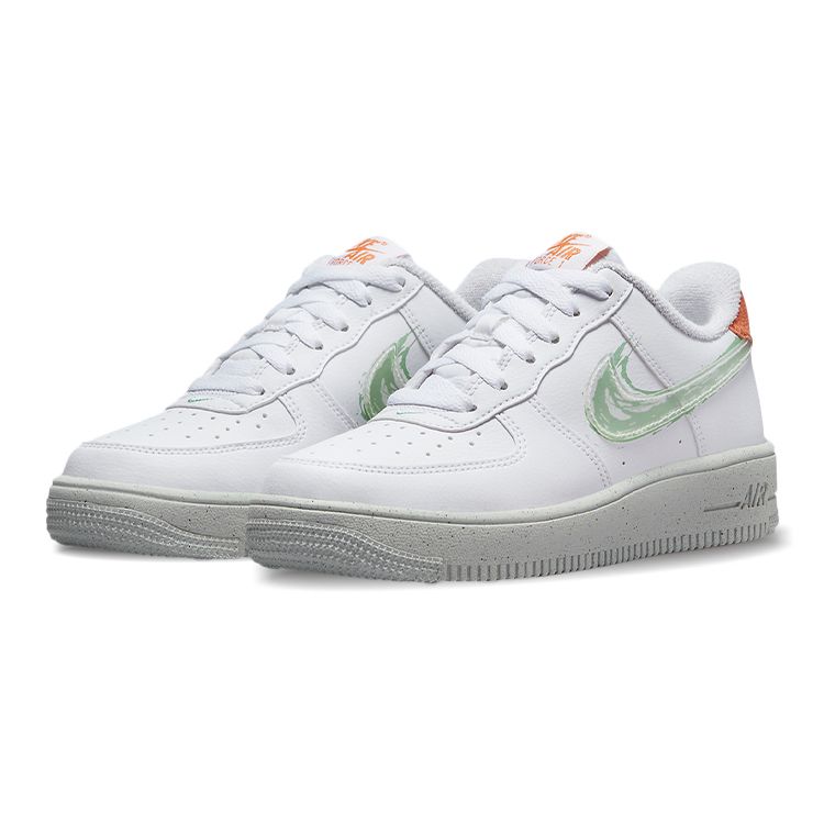 Nike Детские кроссовки Air Force 1 Crater GS Brushstroke White Orange-Trance Sail DX3067-100