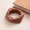Текстурные деревянные браслеты Широкие геометрические браслеты Новый деревянный браслет для женщин и мужчин