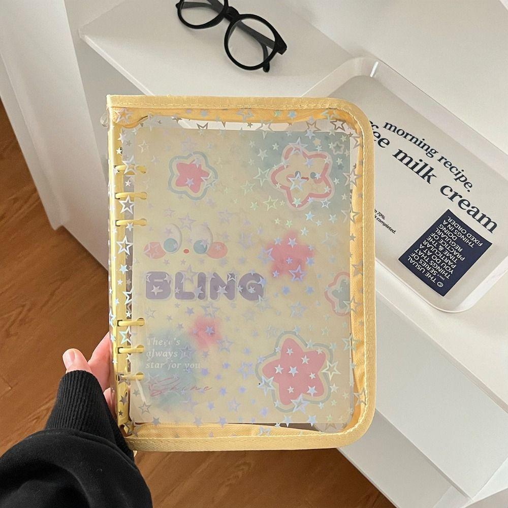 A5 Binder Photo Album Cover PVC Korea Style Photo Collect Book Cover Cute Beautiful Card Binder Pack Photo Card Collection
